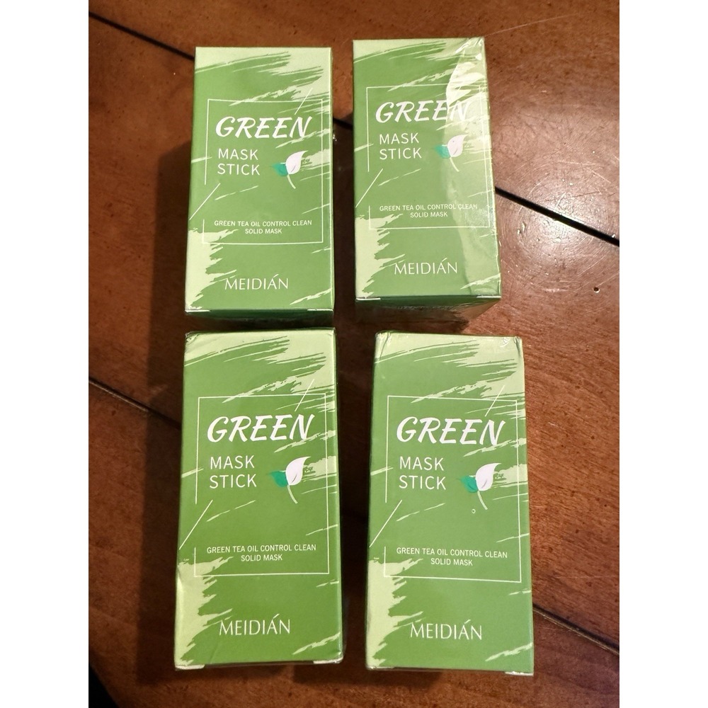 Lot of 4 Meidian Green Mask Stick Deep Cleansing Green Tea Oil Control Exp 2027